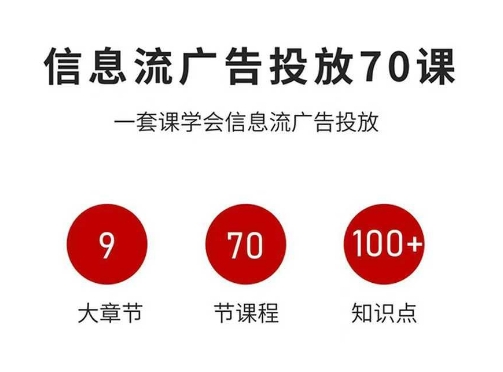 信息流广告投放实战70课，一套课学会信息流广告投放，迄今为止，最系统化教程|网创挖金社