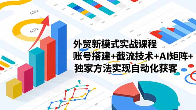 外贸新模式实战课程-更新2月，账号搭建+截流技术+AI矩阵+独家方法实现自动化获客|网创挖金社