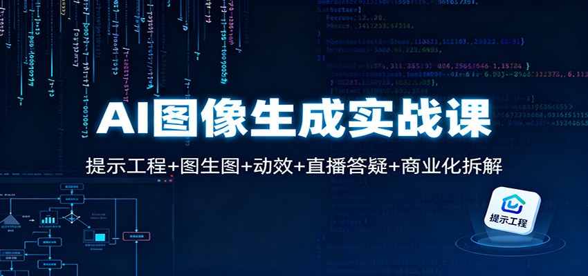 AI图像生成实战课：提示工程+图生图+动效+直播答疑+商业化拆解|网创挖金社