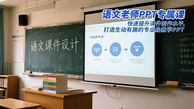 语文老师PPT专属课:快速提升课件制作水平,打造生动有趣的专业级教学PPT|网创挖金社
