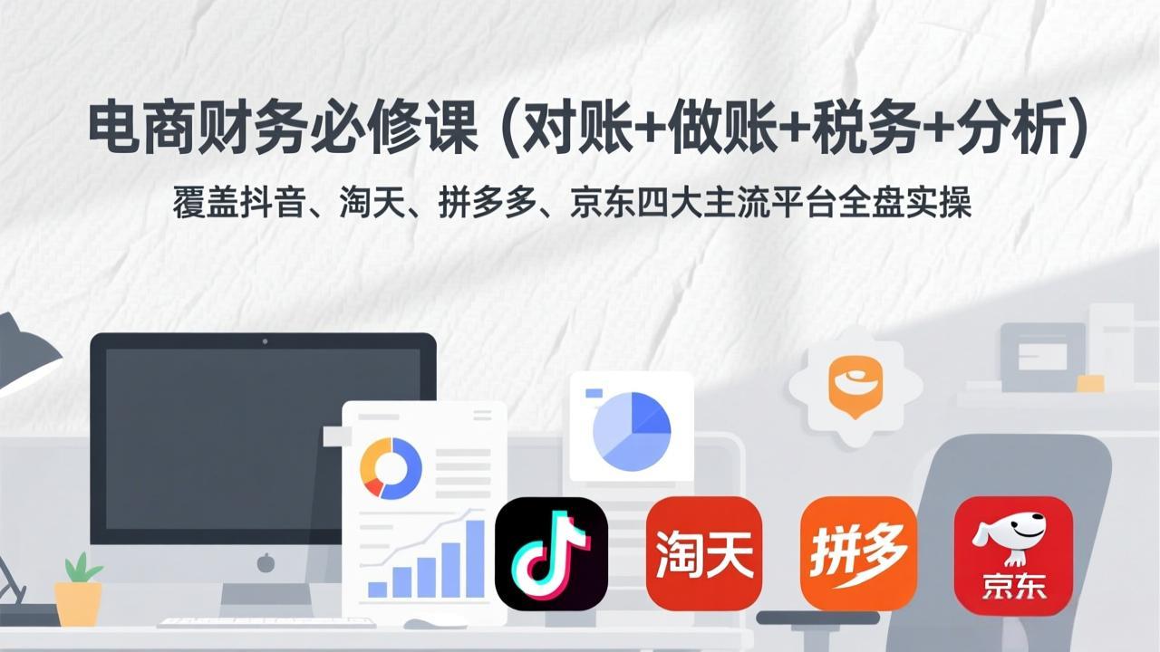 电商财务必修课(对账+做账+税务+分析|网创挖金社
