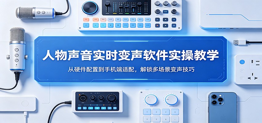 人物声音实时变声软件实操教学：从硬件配置到手机端适配，解锁多场景变声技巧|网创挖金社