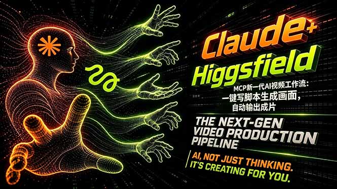 Claude+Higgsfield MCP新一代AI视频工作流:一键写脚本生成画面,自动输出成片|网创挖金社