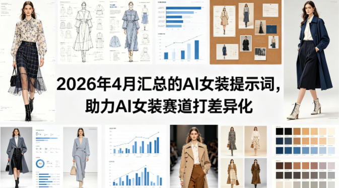 2026年4月汇总的AI女装提示词，助力AI女装赛道打差异化|网创挖金社
