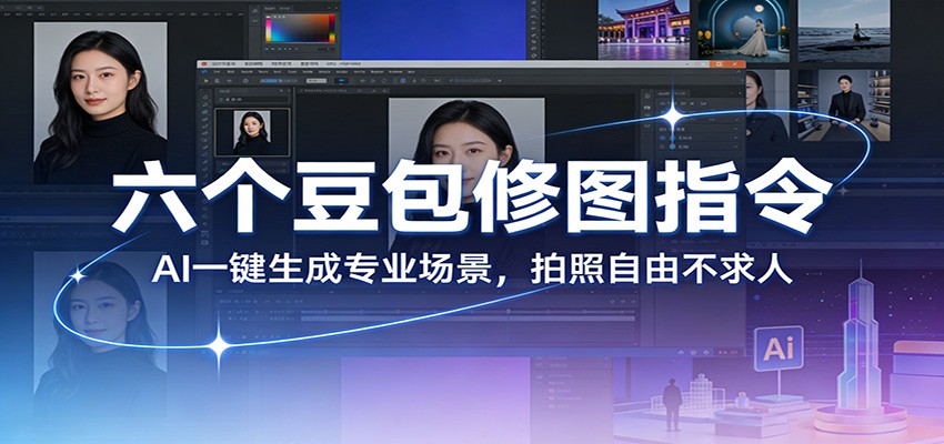 六个豆包修图指令：AI 一键生成专业场景，拍照自由不求人|网创挖金社