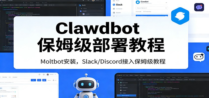 Clawdbot保姆级部署教程：Moltbot安装，Slack/Discord接入零基础入门一步到位|网创挖金社