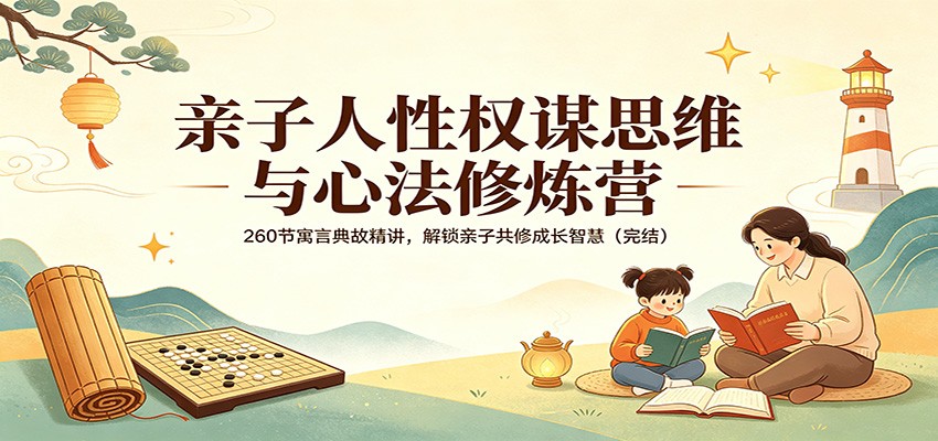 亲子人性权谋思维与心法修炼营：260节寓言典故精讲，解锁亲子共修成长智慧(完结)|网创挖金社