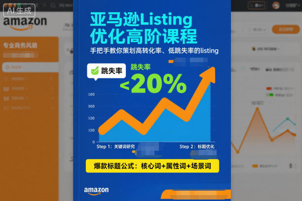 亚马逊Listing优化高阶课程，手把手教你策划高转化率、低跳失率的listing|网创挖金社