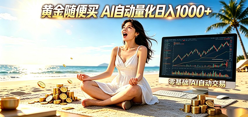 黄金随便买?AI自动外汇量化交易 在家当皇帝 日入1000+|网创挖金社