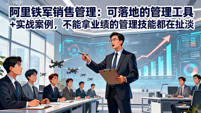 阿里铁军销售管理:可落地的管理工具+实战案例,不能拿业绩的管理都在扯淡|网创挖金社