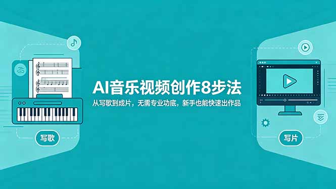 AI音乐视频创作8步法：从写歌到成片，无需专业功底，新手也能快速出作品|网创挖金社
