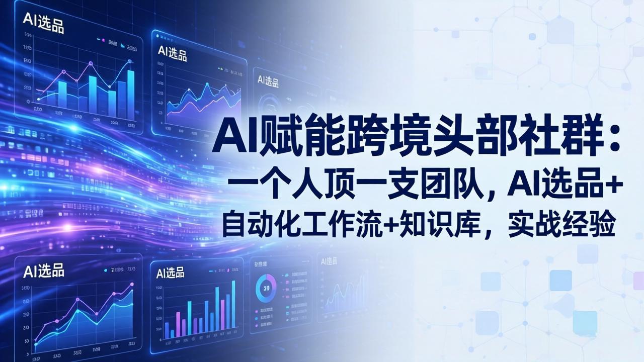 AI赋能跨境头部社群：一个人顶一支团队，AI选品+自动化工作流+知识库，实战经验-更新3月|网创挖金社