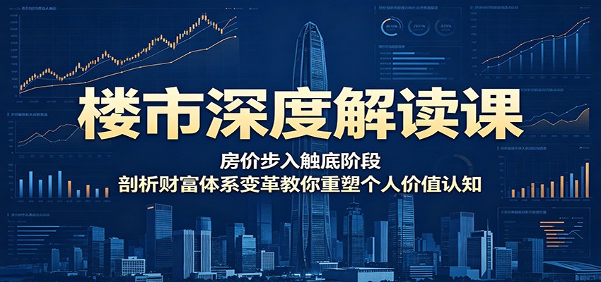 楼市深度解读课：房价步入触底阶段，剖析财富体系变革教你重塑个人价值认知|网创挖金社