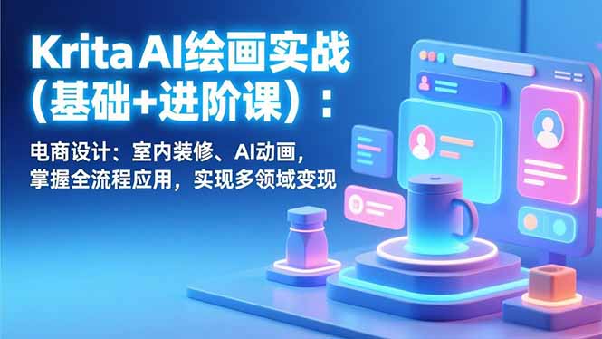 Krita AI绘画实战(基础+进阶课|网创挖金社