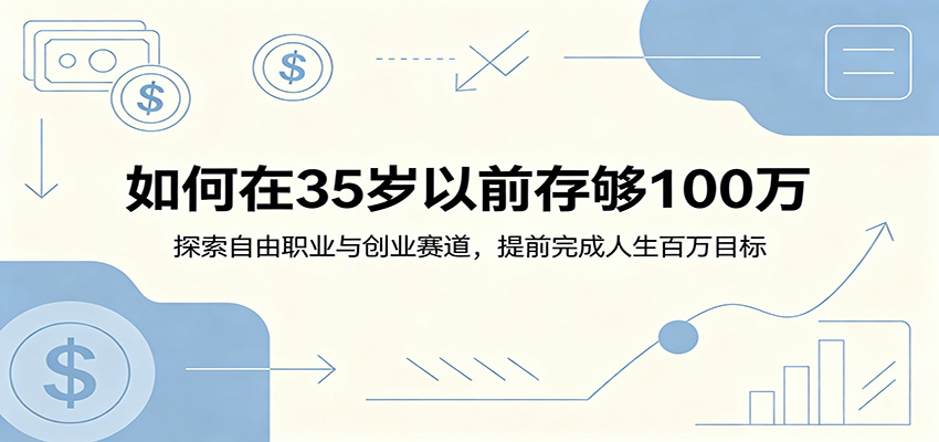 如何在35岁以前存够100万:探索自由职业与创业赛道,提前完成人生百万目标|网创挖金社
