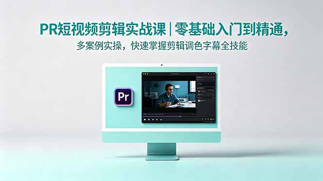 PR短视频剪辑实战课｜零基础入门到精通，多案例实操，快速掌握剪辑调色字幕全技能|网创挖金社