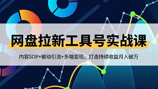 网盘拉新工具号实战课，内容SOP+被动引流+多端变现，打造持续收益月入破万|网创挖金社