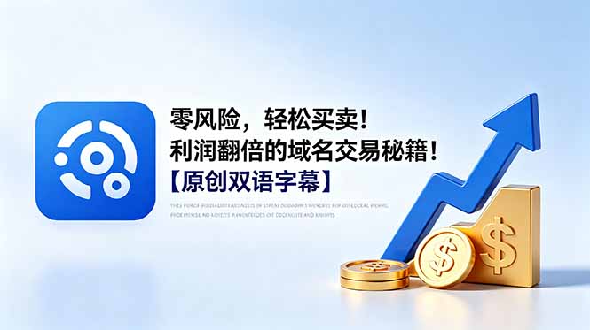 零风险，轻松买卖！利润翻倍的域名交易秘籍！【原创双语字幕】|网创挖金社