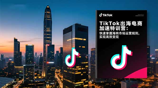 TikTok出海电商加速特训营：快速掌握海外市场运营规则，实现高效变现|网创挖金社