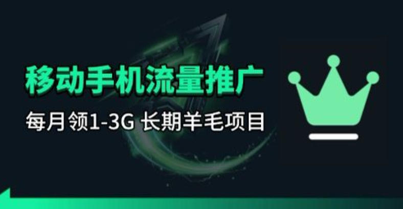 手机流量领取推广_每月一轮，刚需类的长期项目|网创挖金社