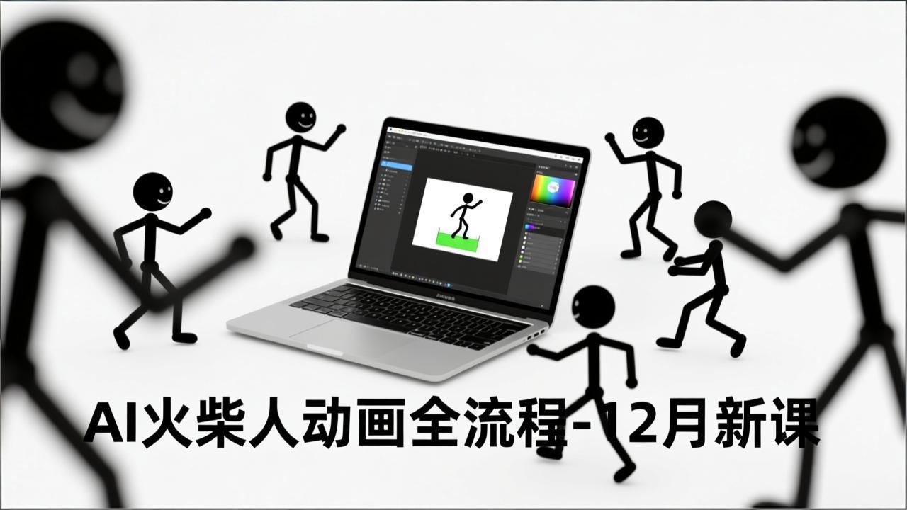 AI火柴人动画全流程-12月新课，文案生成、声音克隆、视频剪辑，零基础快速产出动画|网创挖金社