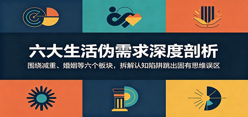 六大生活伪需求深度剖析:围绕减重、婚姻等六个板块,拆解认知陷阱跳出固有思维误区|网创挖金社