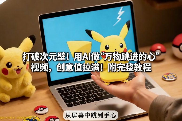 打破次元壁！用AI做【万物跳进手心】视频，创意值拉满！附完整教程|网创挖金社