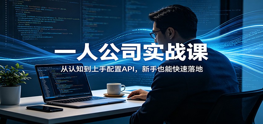 一人公司实战课：从认知到上手配置API，新手也能快速落地|网创挖金社