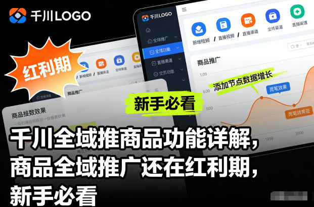 千川全域推商品功能详解，商品全域推广还在红利期，新手必看|网创挖金社
