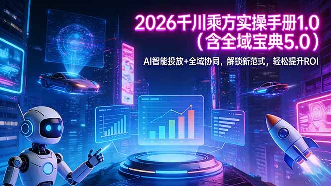 2026 千川乘方实操手册 1.0(含全域宝典 5.0|网创挖金社