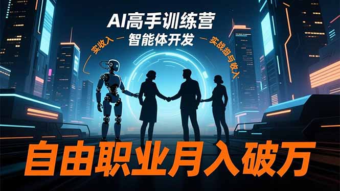 AI高手训练营3.0，ChatGPT，Midjourney，智能体开发，自由职业月入破万|网创挖金社