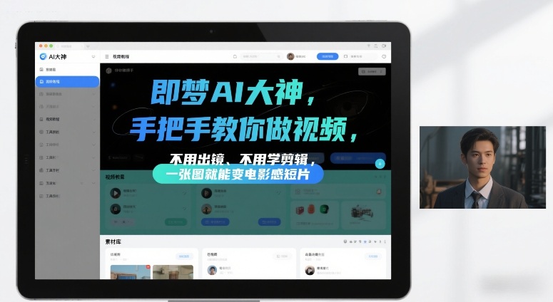 即梦AI大神手把手教你做视频，不用出镜、不用学剪辑，一张图就能变电影感短片|网创挖金社