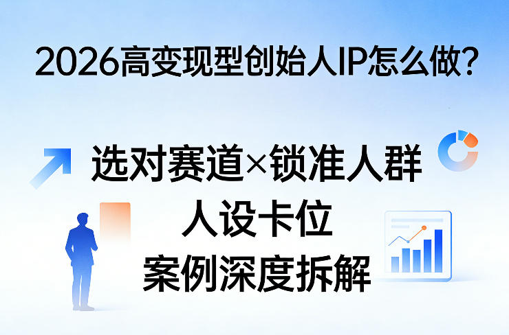 2026高变现型创始人IP怎么做？选对赛道×锁准人群×人设卡位×案例深度拆解|网创挖金社