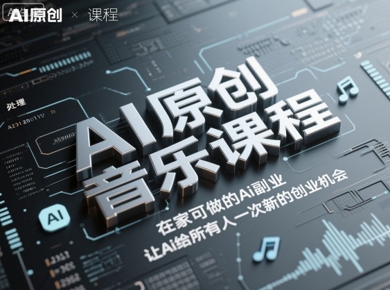 AI原创音乐课程，在家可做的Ai副业，让Ai给所有人一次新的创业机会|网创挖金社