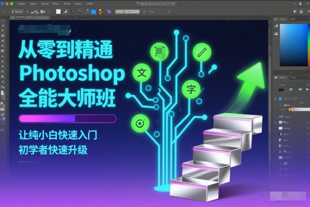 从零到精通Photoshop全能大师班，让纯小白快速入门，初学者快速升级|网创挖金社