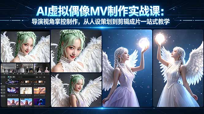 AI虚拟偶像MV制作实战教学：导演视角掌控制作，从人设策划到剪辑成片一站式教学|网创挖金社