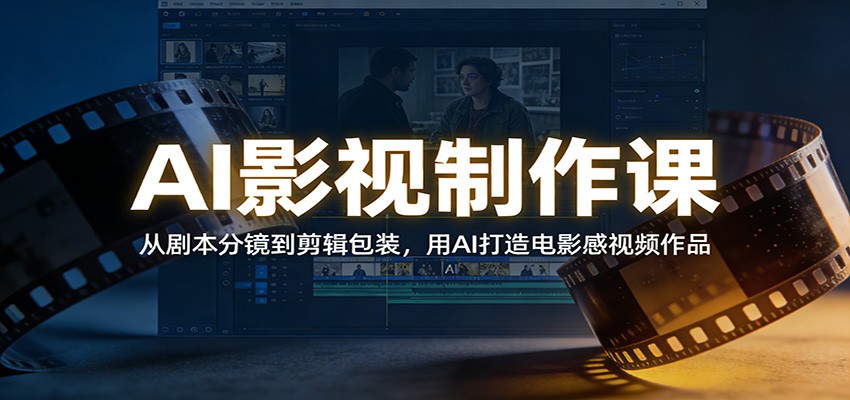AI影视制作课：从剧本分镜到剪辑包装，用AI打造电影感视频作品|网创挖金社
