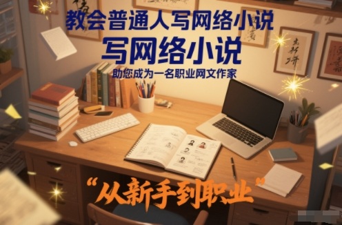 教会普通人写网络小说，助您成为一名职业网文作家|网创挖金社