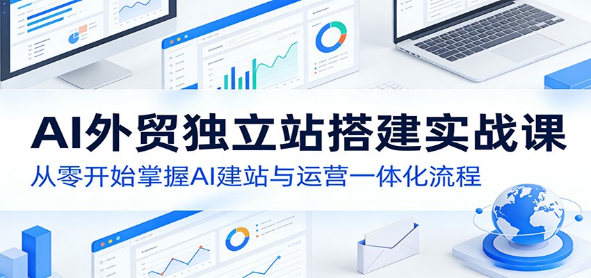 AI外贸独立站搭建实战课：从零开始掌握AI建站与运营一体化流程|网创挖金社