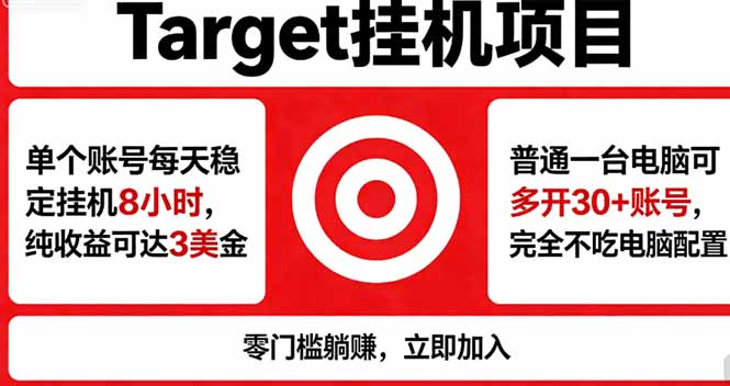海外平台Target，正规运营商合作、技术兜底长期稳定、防风控、任务不断档、收益透明、灵活提…|网创挖金社