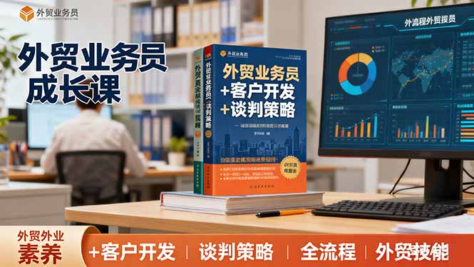 外贸业务员成长课：职业素养+客户开发+谈判策略、掌握全流程外贸技能|网创挖金社