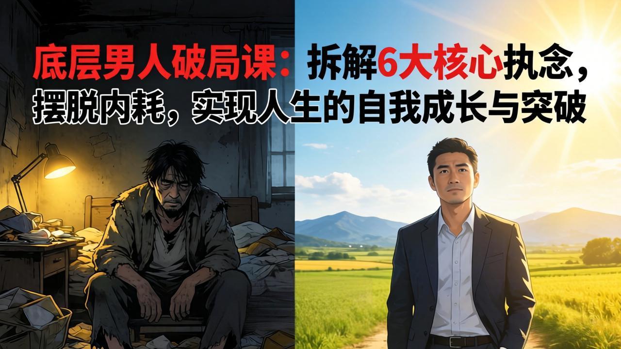 付费文章：底层男人破局课：拆解 6 大核心执念，摆脱内耗，实现人生的自我成长与突破|网创挖金社