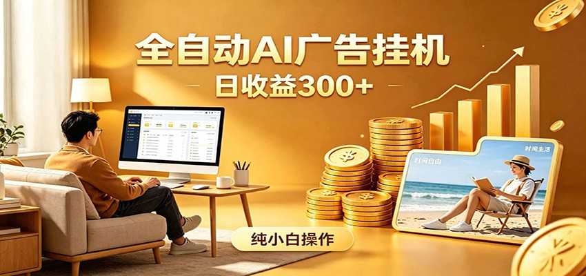 AI风口项目，全程解放双手，后台自动运行赚取收益，每天稳定收益300+|网创挖金社