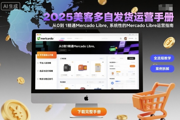 2025美客多自发货运营手册：从0到1精通Mercado Libre，系统性的Mercado Libre运营指南|网创挖金社