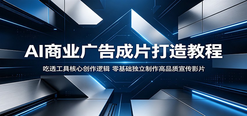 AI商业广告成片打造教程：吃透工具核心创作逻辑，零基础独立制作高品质宣传影片|网创挖金社