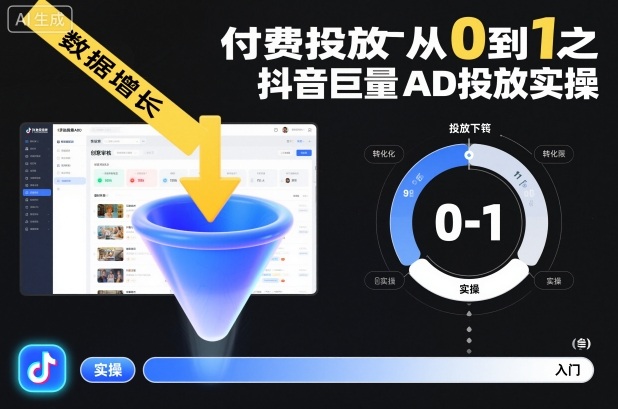 ‌‬‌‍⁤⁣⁤⁢⁤‍‬‬⁤⁣‍‬⁤⁡⁣⁡‌‍⁤⁣‍⁣‌⁢⁢⁡‍⁣⁡付费投放从0到1之抖音巨量AD投放实操|网创挖金社