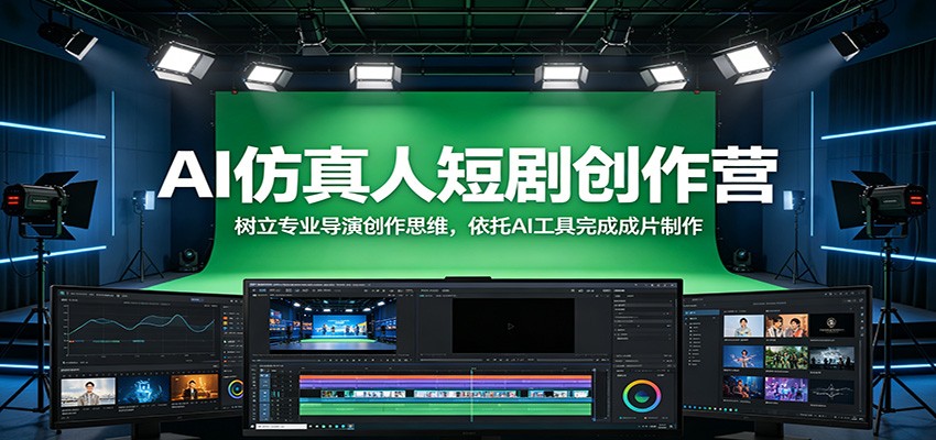 AI仿真人短剧创作营：树立专业导演创作思维，依托AI工具完成成片制作|网创挖金社