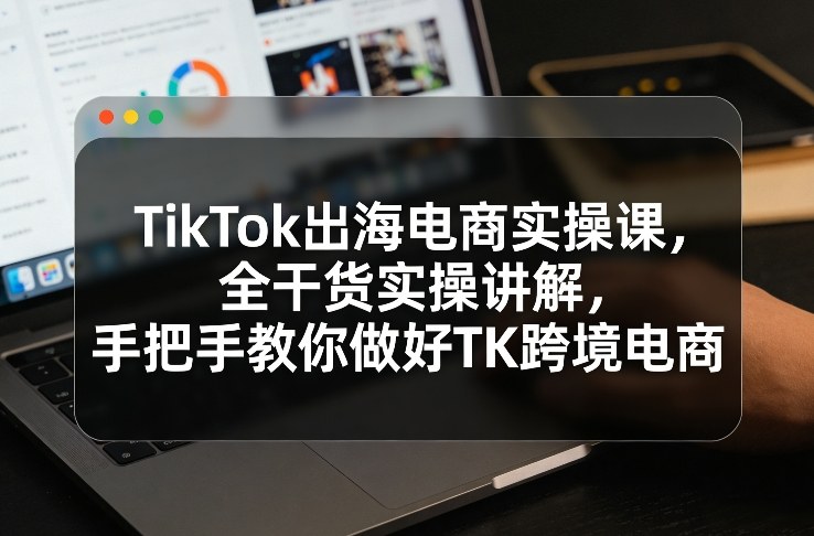 TikTok出海电商实操课，全干货实操讲解，手把手教你做好TK跨境电商|网创挖金社