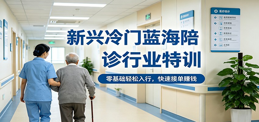 新兴冷门蓝海陪诊行业特训，零基础轻松入行，快速接单赚钱|网创挖金社