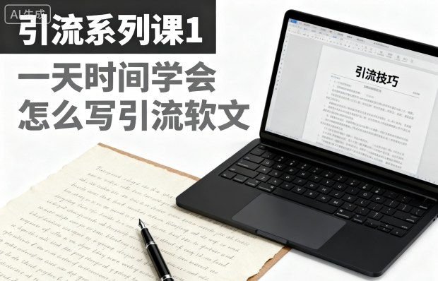 引流系列课1,一天时间学会怎么写引流软文|网创挖金社